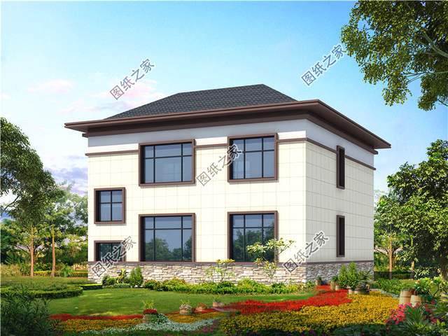 開(kāi)間11×13米的小清新二層別墅設(shè)計(jì)圖，賊亮眼