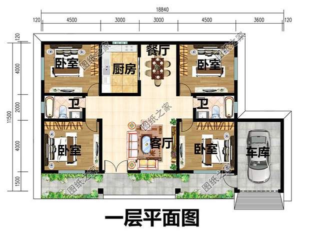 超大平多風(fēng)格一層別墅設(shè)計圖紙，真是有派又有面