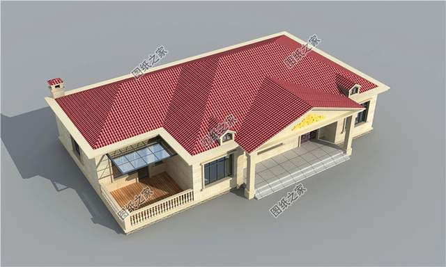 超大平多風(fēng)格一層別墅設(shè)計圖紙，真是有派又有面