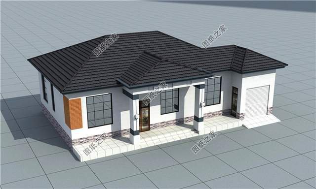 超大平多風(fēng)格一層別墅設(shè)計圖紙，真是有派又有面