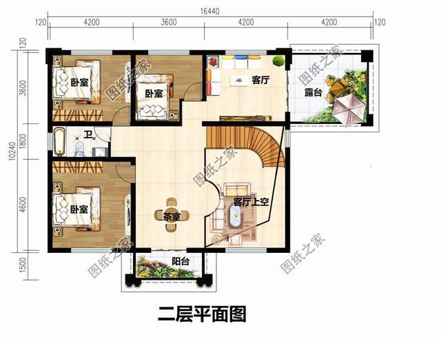 農村建房，必備二層挑空別墅，高大上的典范