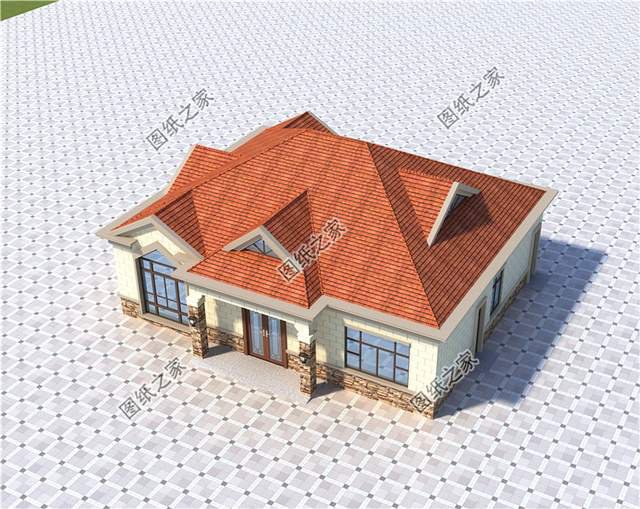 帶閣樓的一層別墅設(shè)計圖，用它養(yǎng)老溫馨又舒適