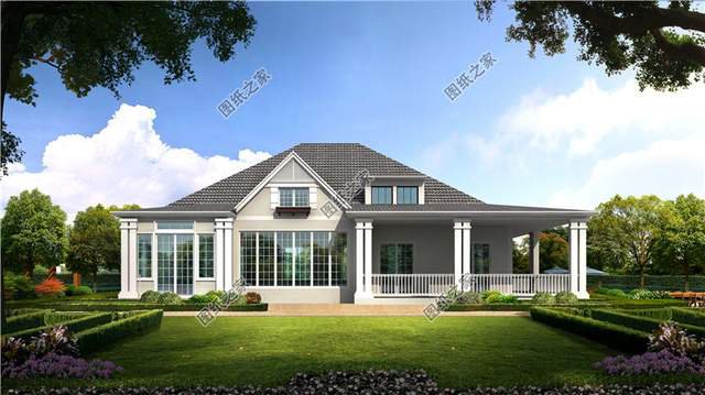 帶閣樓的一層別墅設(shè)計圖，用它養(yǎng)老溫馨又舒適