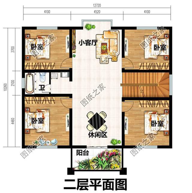 戶型方正經(jīng)濟(jì)又實(shí)惠的二層小別墅，幸福生活的小開始