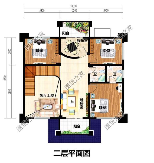 戶型方正經(jīng)濟(jì)又實(shí)惠的二層小別墅，幸福生活的小開始