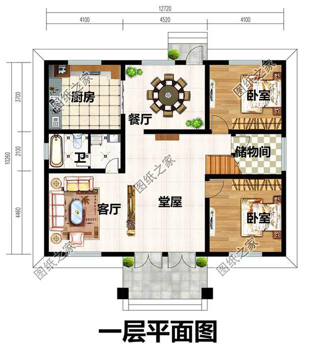 戶型方正經(jīng)濟(jì)又實(shí)惠的二層小別墅，幸福生活的小開始