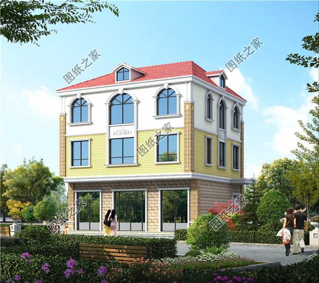 帶商鋪的農(nóng)村自建房設(shè)計圖紙，在家躺著就能掙錢