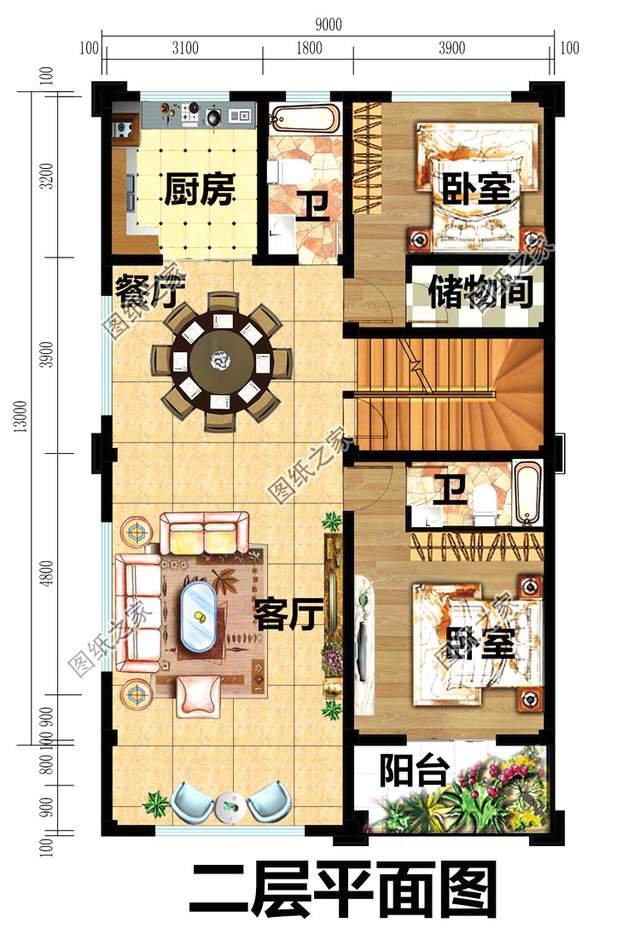 帶商鋪的農(nóng)村自建房設(shè)計圖紙，在家躺著就能掙錢
