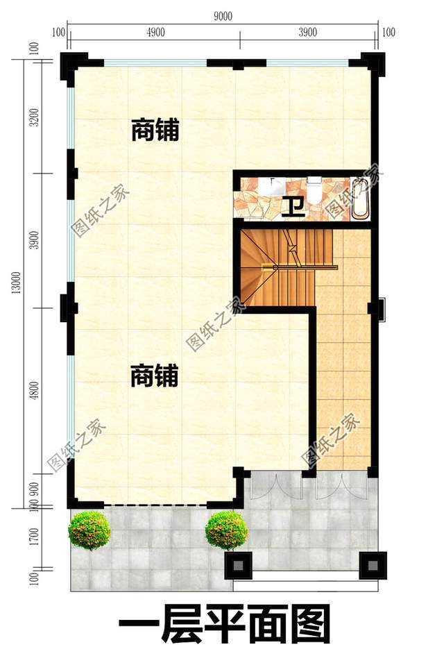帶商鋪的農(nóng)村自建房設(shè)計圖紙，在家躺著就能掙錢
