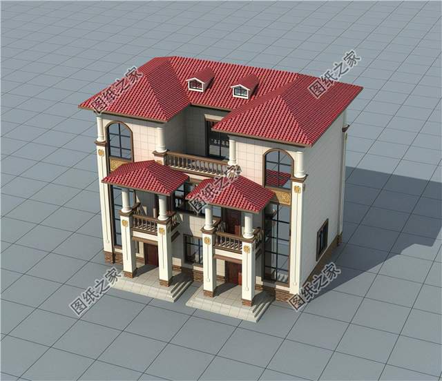 小戶型雙拼別墅自建房，連在一起的雙胞胎