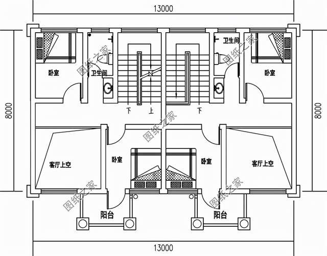 小戶型雙拼別墅自建房，連在一起的雙胞胎