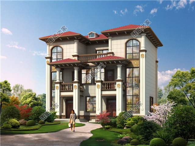 小戶型雙拼別墅自建房，連在一起的雙胞胎