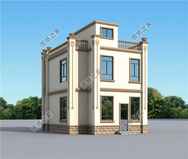 主體造價15萬左右的二層別墅設計圖，簡單中帶著時尚