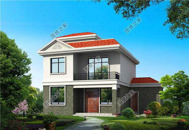 主體造價15萬左右的二層別墅設計圖，簡單中帶著時尚