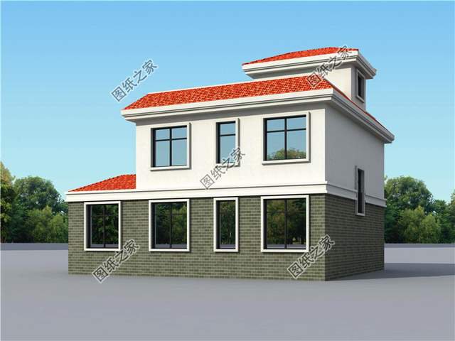 主體造價15萬左右的二層別墅設計圖，簡單中帶著時尚