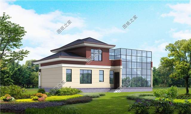 帶陽光房的二層別墅設(shè)計(jì)圖，讓我們領(lǐng)略四季春華秋實(shí)