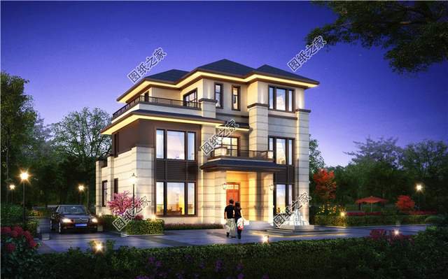 三開(kāi)間的新中式別墅效果圖，雍容華貴盡顯大宅風(fēng)范