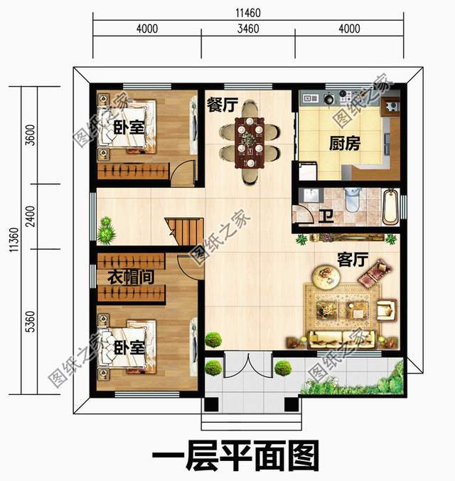 占地120平左右，帶露臺的超實(shí)用二層小洋房，濃濃的煙火氣