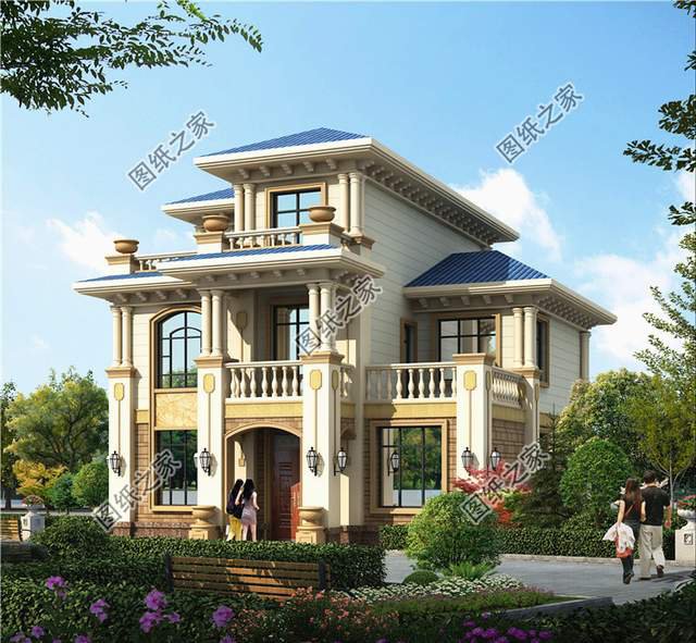 三層歐式風(fēng)格別墅，大氣羅馬柱，滿滿的入室儀式感