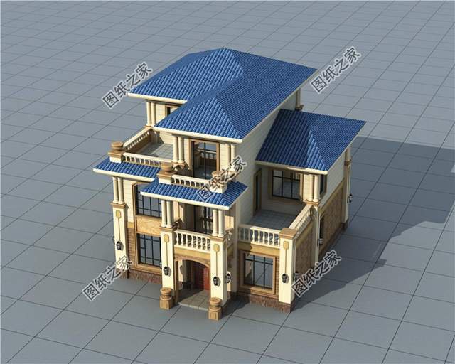 三層歐式風(fēng)格別墅，大氣羅馬柱，滿滿的入室儀式感