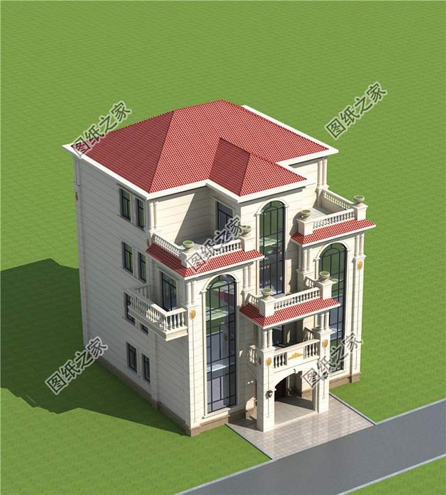 霸氣外漏的鄉(xiāng)村四層別墅設(shè)計(jì)圖，想低調(diào)都不行