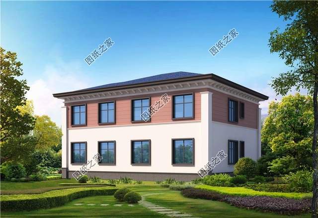 現(xiàn)代化時尚簡約二層別墅設(shè)計圖紙，潮流時尚