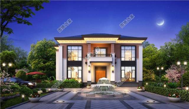 現(xiàn)代化時尚簡約二層別墅設(shè)計圖紙，潮流時尚