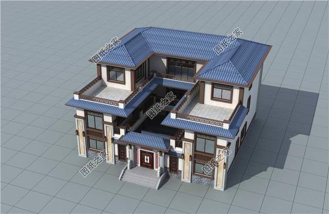 新中式三層四合院別墅設計圖，做民宿的首選