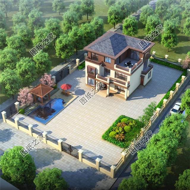 30萬就能建起的三層小別墅豪華大氣，說出來別不信