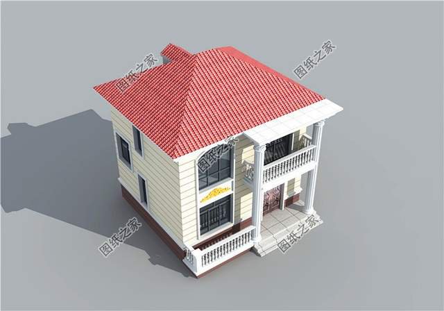 農(nóng)村宅地基小，開間8米左右的二層房屋設(shè)計(jì)圖滿足你的條件