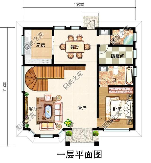 農(nóng)村二層半自建房設(shè)計(jì)圖，在大而不俗的露臺(tái)上看日出日落