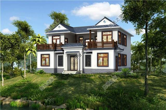 適合農(nóng)村居住的小戶型新中式二層四合院，世間最美好的風景