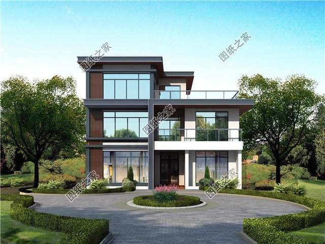 極簡(jiǎn)現(xiàn)代風(fēng)格三層自建房，簡(jiǎn)單的線條勾勒出神清氣爽的感覺(jué)