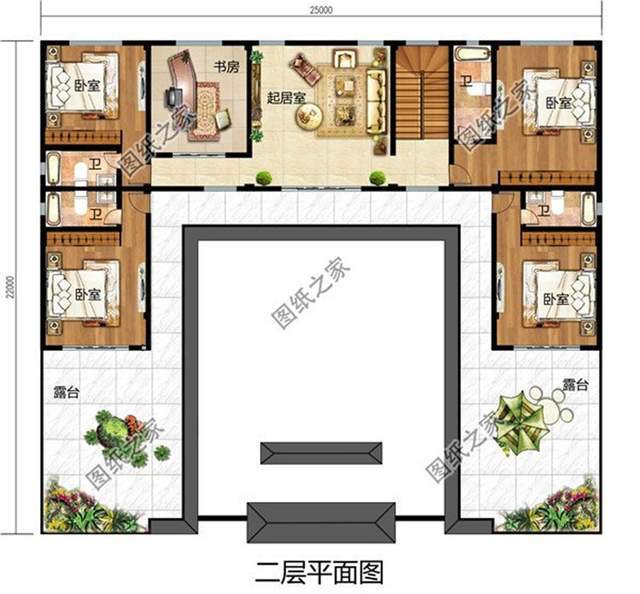 新中式二層四合院帶車庫(kù)，彰顯更高端的品質(zhì)生活