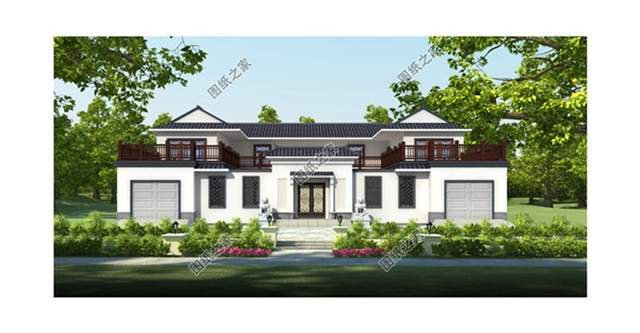 新中式二層四合院帶車庫(kù)，彰顯更高端的品質(zhì)生活