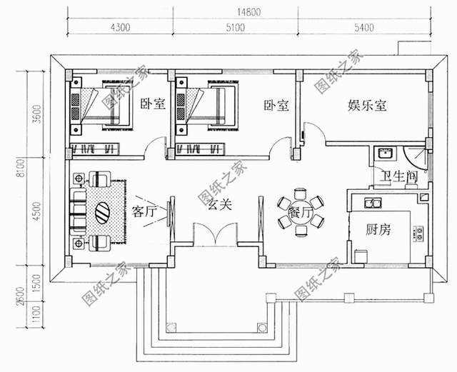 占地120平一層平房設(shè)計圖紙，讓我們的生活未來可期