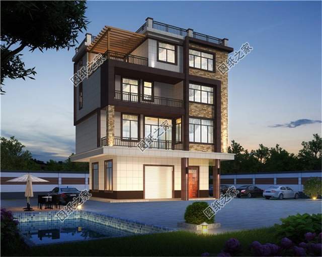 平屋頂四層迷你小別墅占地小功能全，再也不用擔(dān)心一家人不夠住了