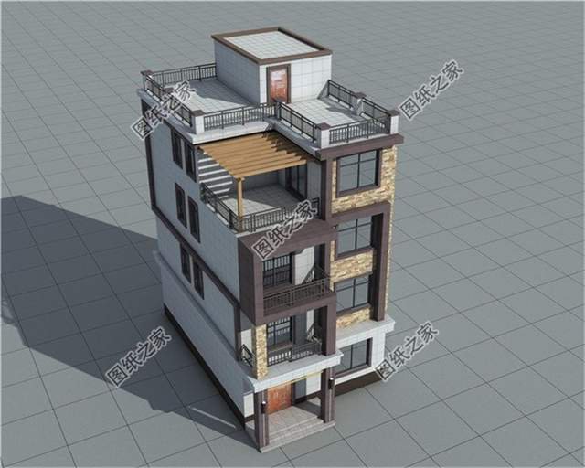 平屋頂四層迷你小別墅占地小功能全，再也不用擔(dān)心一家人不夠住了