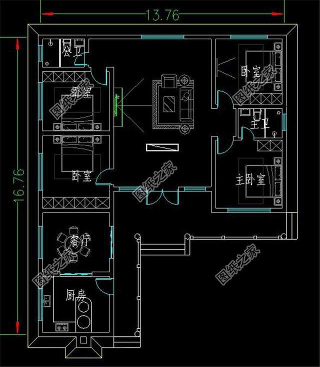 簡而不凡的中式一層自建房設(shè)計(jì)圖紙，傳承中華文化，深得父母歡心