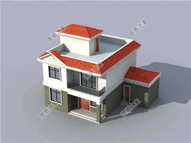 最接地氣的農(nóng)村二層自建房設(shè)計(jì)圖，帶配房煙氣裊裊芳香四溢