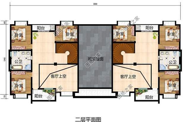 平屋頂雙拼農(nóng)村別墅，兄弟建房其利斷金，老人也會樂見其成