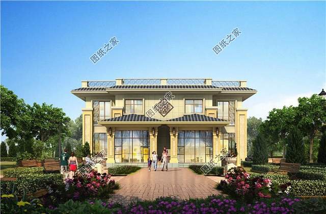 平屋頂雙拼農(nóng)村別墅，兄弟建房其利斷金，老人也會樂見其成