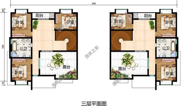 平屋頂雙拼農(nóng)村別墅，兄弟建房其利斷金，老人也會樂見其成