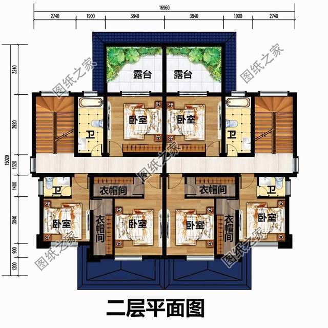 平屋頂雙拼農(nóng)村別墅，兄弟建房其利斷金，老人也會樂見其成