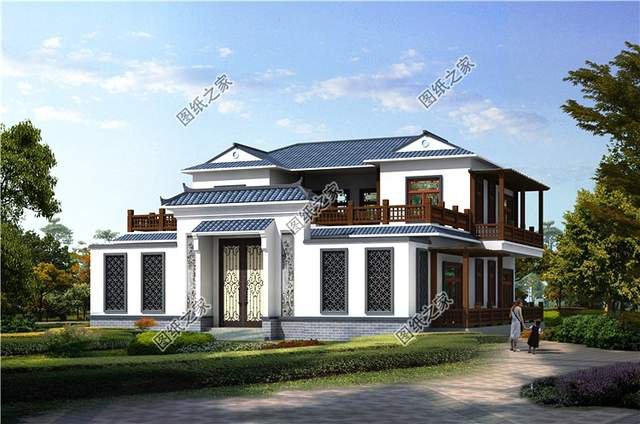 在農(nóng)村有一棟這樣的中式二層四合院，你就是人生的贏家