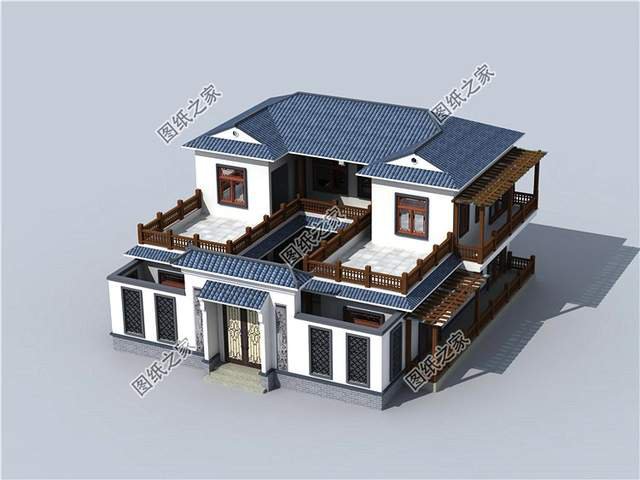 在農(nóng)村有一棟這樣的中式二層四合院，你就是人生的贏家