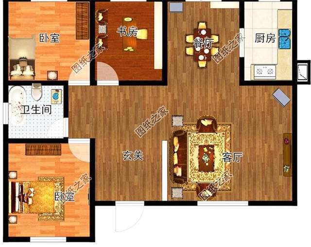 開(kāi)間12米×10米一層別墅設(shè)計(jì)圖紙，讓人一見(jiàn)傾心的田園別墅