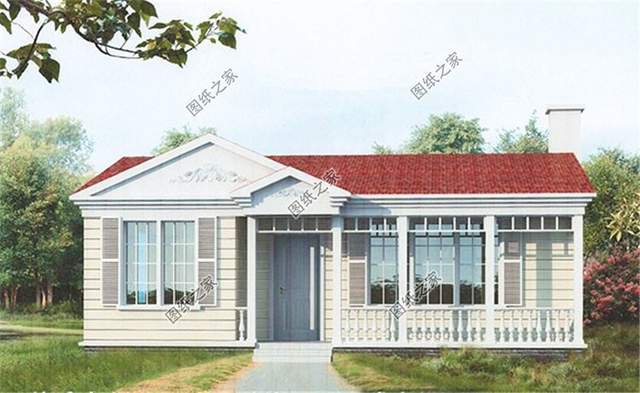 開(kāi)間12米×10米一層別墅設(shè)計(jì)圖紙，讓人一見(jiàn)傾心的田園別墅