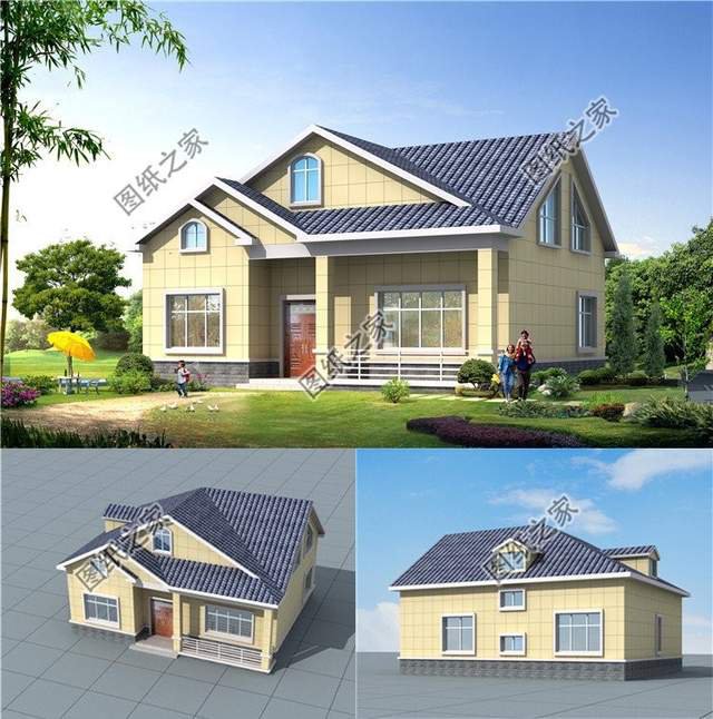 開(kāi)間12米×10米一層別墅設(shè)計(jì)圖紙，讓人一見(jiàn)傾心的田園別墅