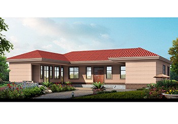 三合院L型一層平房設(shè)計(jì)圖紙及效果圖，簡約實(shí)用